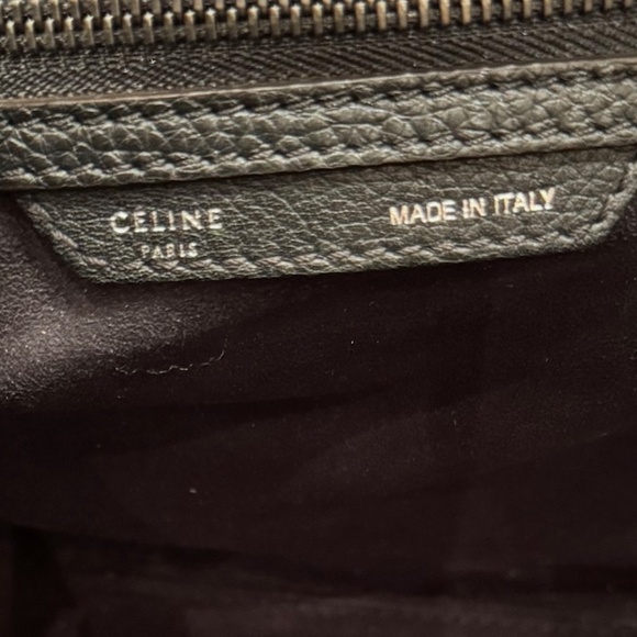 CELINE MINI LUGGAGE BAG - Drummed Calfskin Leather - Black - Picture 7 of 16